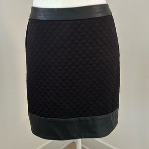Search for Sanity Black knit/Leather Skirt sz 6